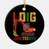 Bagger I Dig Juneteenth Kinder Keramik Ornament (Vorne)