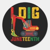 Bagger I Dig Juneteenth Kinder Runder Aufkleber (Vorderseite)