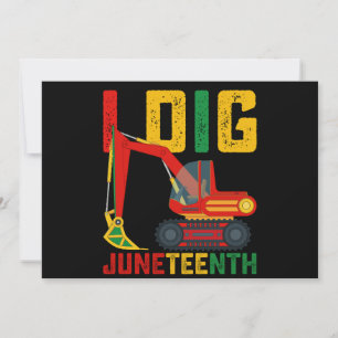 Bagger Ich grabe Juneteenth Kinder Einladung