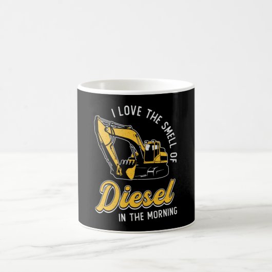 Bagger Ich Liebe Den Geruch Bauarbeiter Kaffeetasse (Mittel)