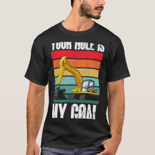 Bagger, je nach Loch, ist mein Gabelbagger T-Shirt