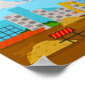 Bagger Kids Room Poster Baustelle drucken (Ecke)