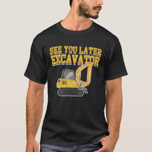 Bagger Kinder Jungen Kleinkind Bagger graben  Schw T-Shirt