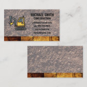 Bagger | Konstruktion | Holz | Dirt Visitenkarte (Vorne/Hinten)