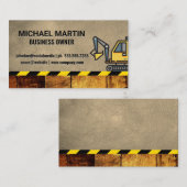 Bagger | Konstruktion | Holzleather Visitenkarte (Vorne/Hinten)