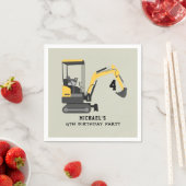 Bagger-Konstruktions-Builder-Geburtstagsfeier Serviette (Beispiel)