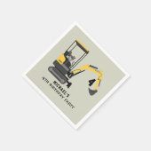Bagger-Konstruktions-Builder-Geburtstagsfeier Serviette (Ecke)