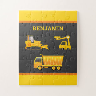 Bagger Muldenkipper Konstruktionsthema Kindername Puzzle