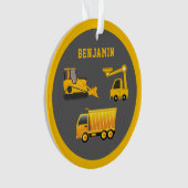 Bagger-Muldenkipper-Konstruktionsthema Kinderzimme Ornament (Vorderseite)