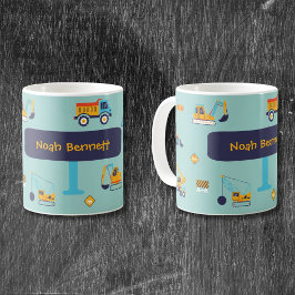 Bagger-Namens-Tasse für Kleinkinder Jungen Kaffeetasse