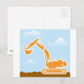 Bagger Postkarte (Vorne/Hinten)