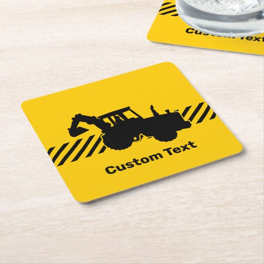 Bagger Rechteckiger Pappuntersetzer (angewinkelt)