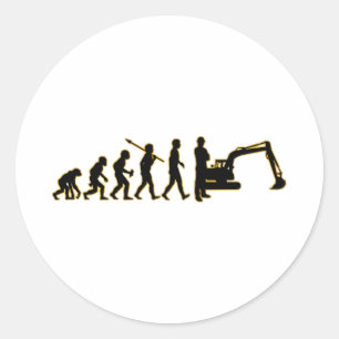 Bagger Runder Aufkleber