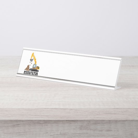 Bagger Schreibtischnamensplakette (Vorderseite )