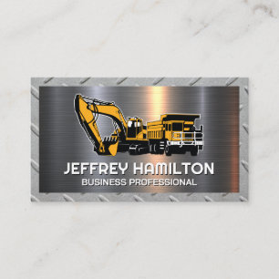 Bagger Stahlblech für Diamantplatten Visitenkarte