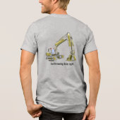 Bagger T-Shirt Schwergerätebediener Tri-Blend Shirt (Rückseite)
