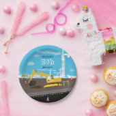 Bagger Truck Bauwagen Geburtstagspartei Pappteller (Party)