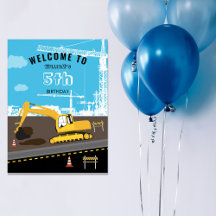 Bagger Truck Bauwagen Geburtstagspartei