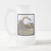 Bagger u. Kipper Mattglas Bierglas (Links)
