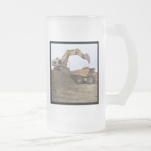 Bagger u. Kipper Mattglas Bierglas (Rechts)