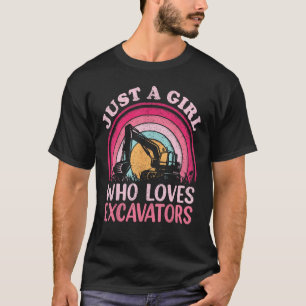 Bagger Vintag nur ein Mädchen, das Exca Lieben T-Shirt