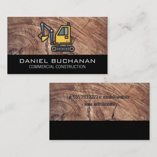 Bagger Visitenkarte (Vorne/Hinten)