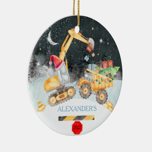 Bagger Weihnachtsschmuck LKW-Bagger (Rechts)