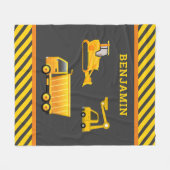 Baggerbagger Fleecedecke (Vorderseite (Horizontal))