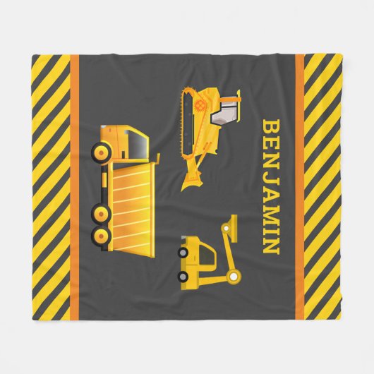 Baggerbagger Fleecedecke (Vorderseite (Horizontal))