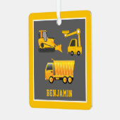 Baggerbagger Ornament Aus Metall (Vorderseite links)