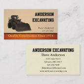 Baggerbau Visitenkarte (Vorne/Hinten)