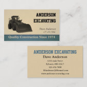 Baggerbau Visitenkarte (Vorne/Hinten)