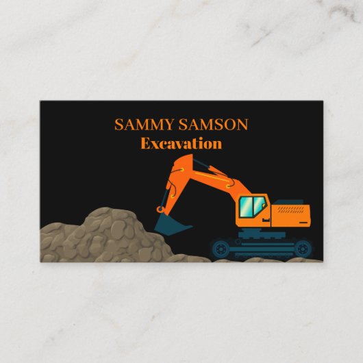 Baggerbau Visitenkarte (Vorderseite)