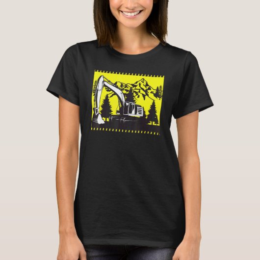 Baggerbauarbeiter T-Shirt (Vorderseite)