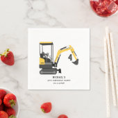 Baggerbauer jeden Geburtstag Serviette (Beispiel)