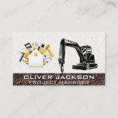 Baggerbaufahrzeug | Bohrer | Hardware Visitenkarte (Vorderseite)