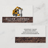 Baggerbaufahrzeug | Bohrer Visitenkarte (Vorne/Hinten)