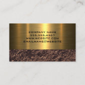 Baggerbaufahrzeug | Dirt | Metall Visitenkarte (Rückseite)