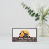 Baggerbaufahrzeug | Erbauer Visitenkarte (Stehend Vorderseite)