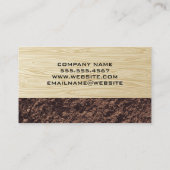 Baggerbaufahrzeug | Holzkörner Visitenkarte (Rückseite)