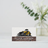 Baggerbaufahrzeug | Maschinen Visitenkarte (Stehend Vorderseite)