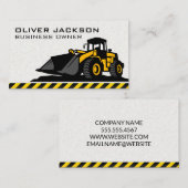 Baggerbaufahrzeug Visitenkarte (Vorne/Hinten)