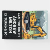 Baggerbaugerät-Digger Geburtstag Banner (Horizontal)