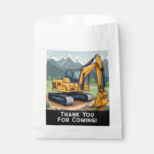 Baggerbaugerät-Digger Geburtstag Geschenktütchen (Vorderseite)