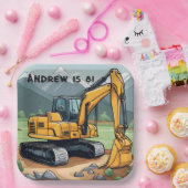 Baggerbaugerät-Digger Geburtstag Pappteller (Party)