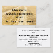 Baggerbaukarte - Geschäftskarte Visitenkarte (Vorne/Hinten)