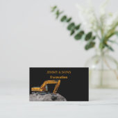 Baggerbaukarte Visitenkarte (Stehend Vorderseite)