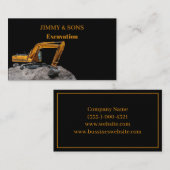 Baggerbaukarte Visitenkarte (Vorne/Hinten)