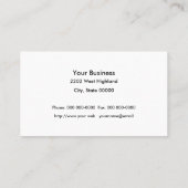 Baggerbaukarte Visitenkarte (Rückseite)