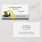 Baggerbaukarte Visitenkarte (Vorne/Hinten)